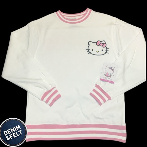 Hello Kitty Womens 50th Anniversary Embroidered Graphic Sweatshirt/Pullover| NEW - Picture 4 of 14